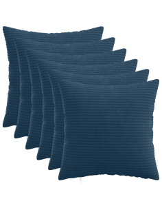Federa 6 pcs HEERLEN Blu navy 30 x 30 cm corduroy