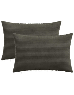 Federa 2 pcs HEERLEN Antracite 40 x 60 cm corduroy
