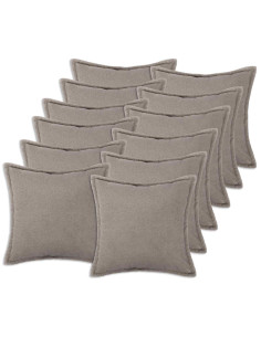 Federa 12 pcs HOUTEN Grigio Chiaro 45 x 45 cm Bouclé