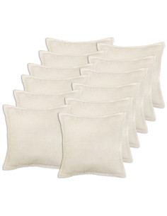 Federa 12 pcs HOUTEN Crema 45 x 45 cm Bouclé