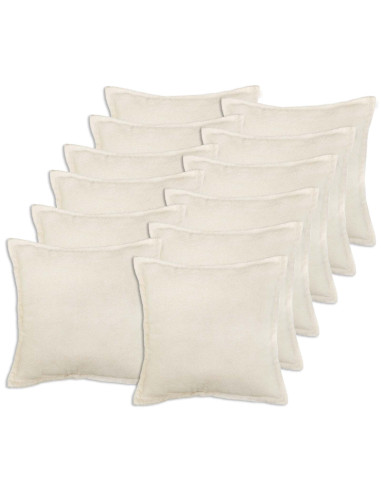 Federa 12 pcs HOUTEN Crema 45 x 45 cm Bouclé