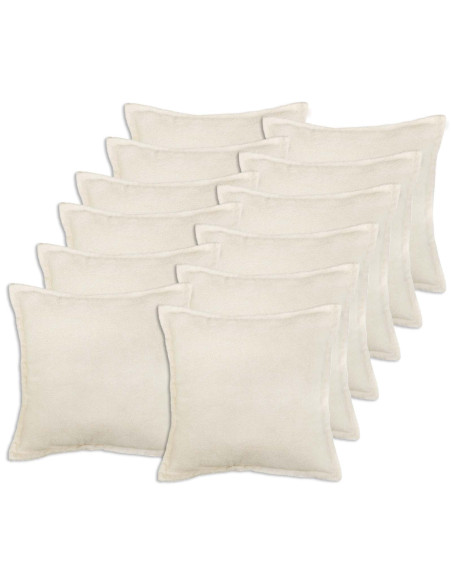 Federa 12 pcs HOUTEN Crema 45 x 45 cm Bouclé