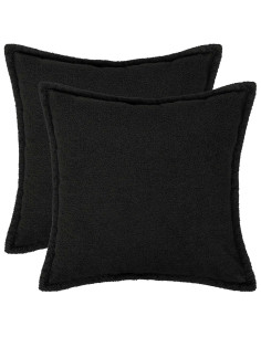 Federa 2 pcs HOUTEN Nero 45 x 45 cm Bouclé