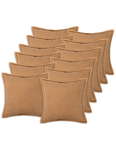 Federa 12 pcs HOUTEN Beige 45 x 45 cm Bouclé