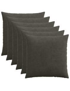 Federa 6 pcs HEERLEN Antracite 65 x 65 cm corduroy