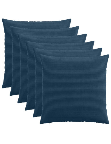 Federa 6 pcs HEERLEN Blu navy 65 x 65 cm corduroy