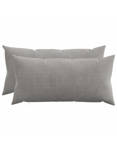 Federa 2 pcs HEERLEN Grigio Chiaro 40 x 70 cm corduroy
