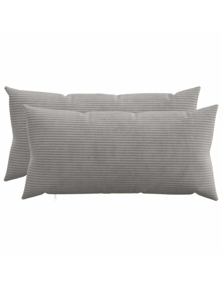 Federa 2 pcs HEERLEN Grigio Chiaro 40 x 70 cm corduroy