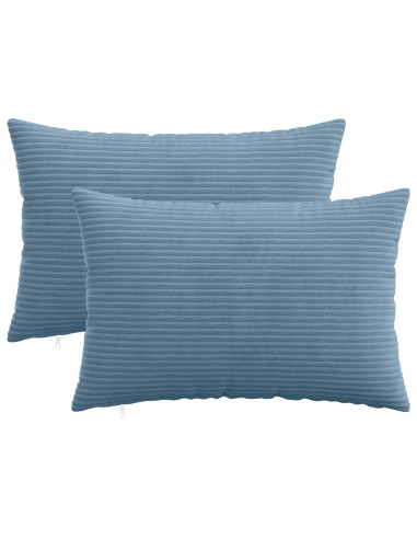 Federa 2 pcs HEERLEN Blu 40 x 60 cm corduroy