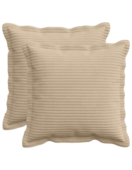 Federa 2 pz HOUTEN Tortora 35 x 35 cm corduroy