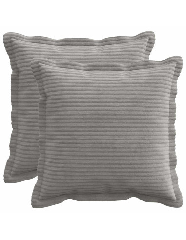 Federa 2 pz HOUTEN Grigio Chiaro 40 x 40 cm corduroy