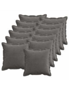 Federa 12 pz HOUTEN Grigio Scuro 40 x 40 cm corduroy