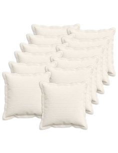 Federa 12 pz HOUTEN Crema 40 x 40 cm corduroy
