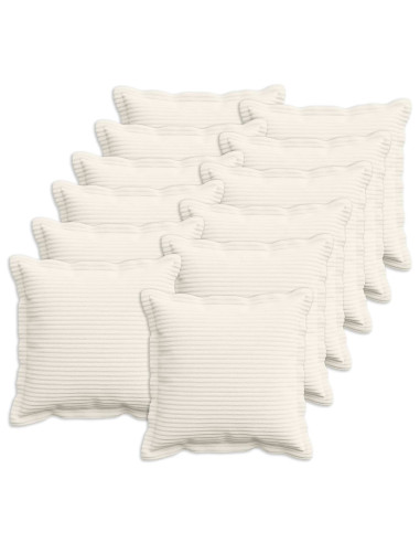 Federa 12 pz HOUTEN Crema 40 x 40 cm corduroy