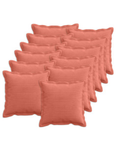 Federa 12 pz HOUTEN Rosso Arancio 40 x 40 cm corduroy