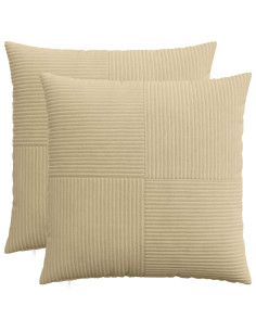 Federa 2 pcs ALMELO Grigio Verde 55 x 55 cm corduroy