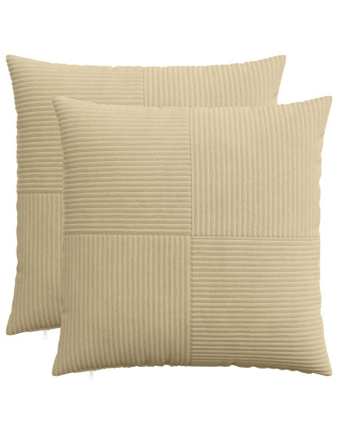 Federa 2 pcs ALMELO Grigio Verde 55 x 55 cm corduroy