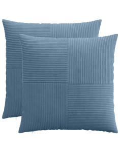 Federa 2 pcs ALMELO Blu 55 x 55 cm corduroy