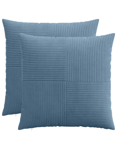 Federa 2 pcs ALMELO Blu 55 x 55 cm corduroy