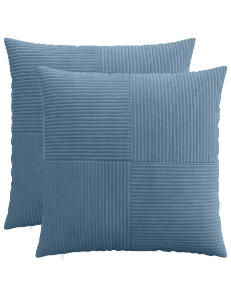 Federa 2 pcs ALMELO Blu 55 x 55 cm corduroy