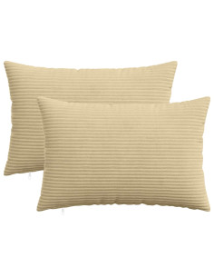 Federa 2 pcs HEERLEN Verde Grigio 40 x 60 cm corduroy