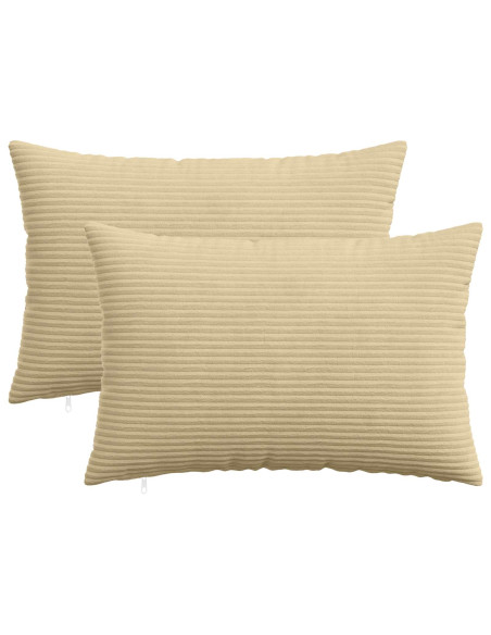 Federa 2 pcs HEERLEN Verde Grigio 40 x 60 cm corduroy