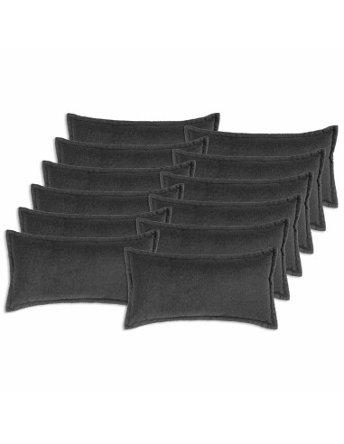 Federa 12 pz HOUTEN Grigio Scuro 40 x 80 cm Bouclé