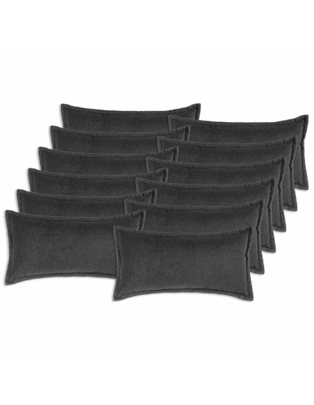 Federa 12 pz HOUTEN Grigio Scuro 40 x 80 cm Bouclé