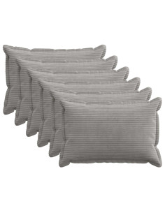 Federa 6 pz HOUTEN Grigio Chiaro 50 x 80 cm corduroy