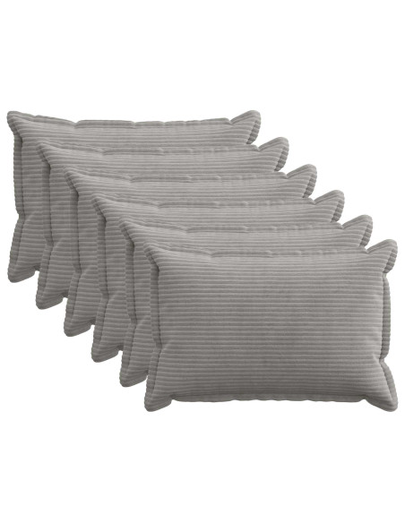 Federa 6 pz HOUTEN Grigio Chiaro 50 x 80 cm corduroy