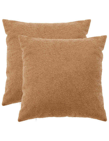 Federa 2 pcs HEERLEN Beige 55 x 55 cm Bouclé