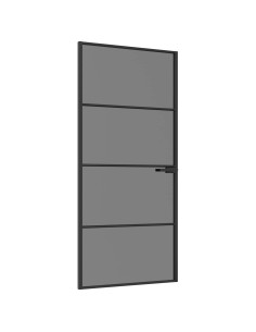 Porta Interna 93 x 201,5 cm Vetro Temperato e Alluminio 2