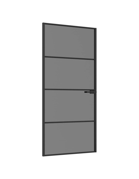 Porta Interna 93 x 201,5 cm Vetro Temperato e Alluminio