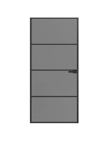 Porta Interna 93 x 201,5 cm Vetro Temperato e Alluminio