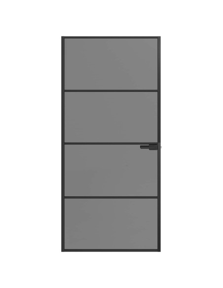 Porta Interna 93 x 201,5 cm Vetro Temperato e Alluminio