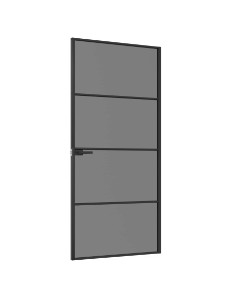 Porta Interna 93 x 201,5 cm Vetro Temperato e Alluminio