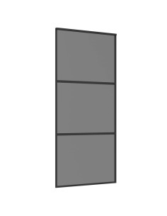 Porta scorrevole 90 x 205 cm Vetro Temperato e Alluminio 2