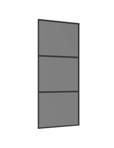 Porta scorrevole 90 x 205 cm Vetro Temperato e Alluminio
