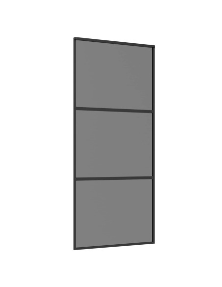 Porta scorrevole 90 x 205 cm Vetro Temperato e Alluminio