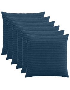 Federa 6 pcs HEERLEN Blu navy 70 x 70 cm corduroy