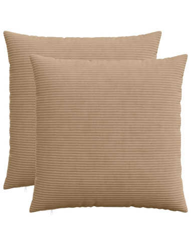 Federa 2 pcs HEERLEN Marrone 70 x 70 cm corduroy