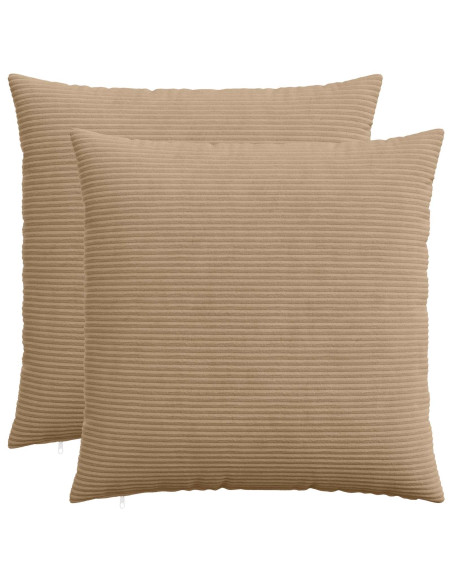 Federa 2 pcs HEERLEN Marrone 70 x 70 cm corduroy