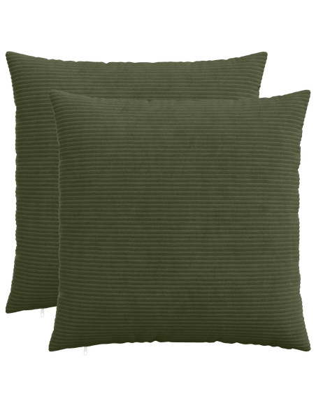 Federa 2 pcs HEERLEN Verde 70 x 70 cm corduroy