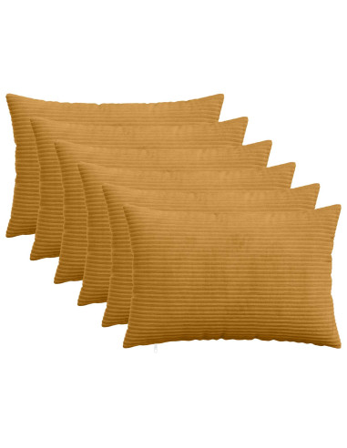 Federa 6 pcs HEERLEN Giallo 30 x 50 cm corduroy