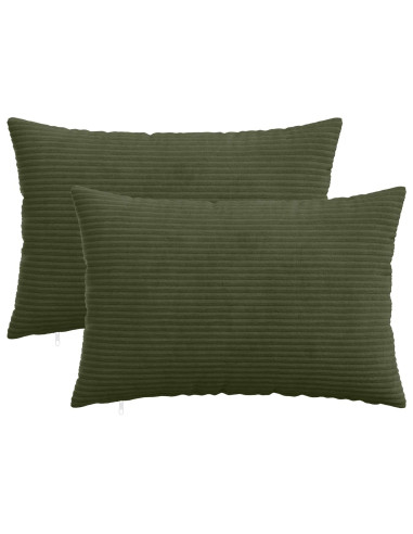 Federa 2 pcs HEERLEN Verde 30 x 50 cm corduroy