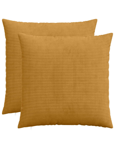 Federa 2 pcs HEERLEN Giallo 55 x 55 cm corduroy