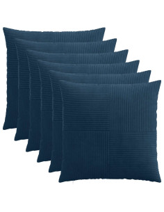 Federa 6 pcs ALMELO Blu navy 55 x 55 cm corduroy