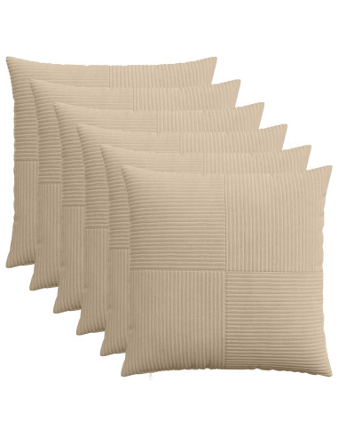 Federa 6 pcs ALMELO Tortora 55 x 55 cm corduroy