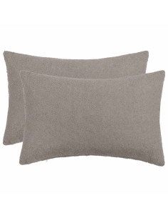 Federa 2 pcs HEERLEN Grigio Chiaro 40 x 60 cm Bouclé