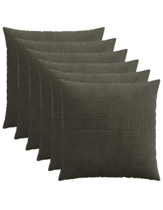 Federa 6 pcs ALMELO Antracite 65 x 65 cm corduroy